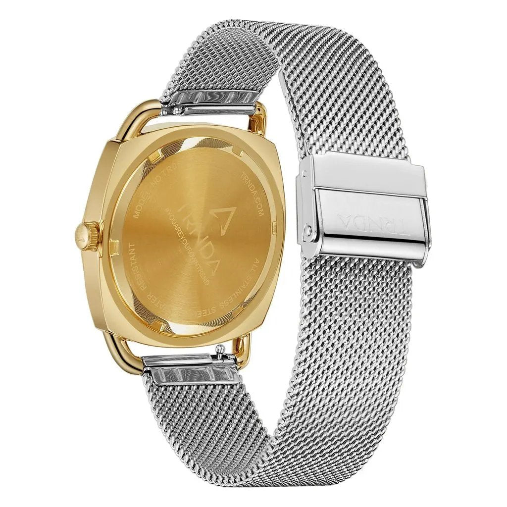 Trnda Women's Gold Stainless Steel Watch, Silver Dial | Trn-35.8-Sm by TRNDA