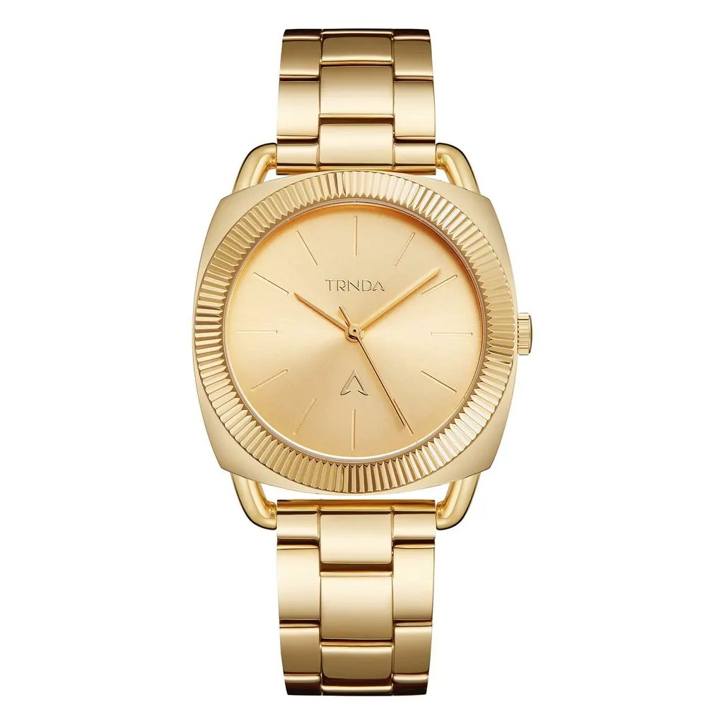 Trnda Women's Gold Stainless Steel Watch, Round Case | Trn-35.8g by TRNDA