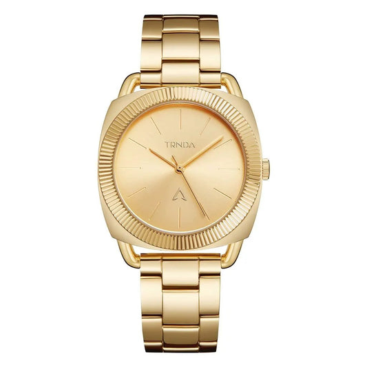 Trnda Women's Gold Stainless Steel Watch, Round Case | Trn-35.8g by TRNDA