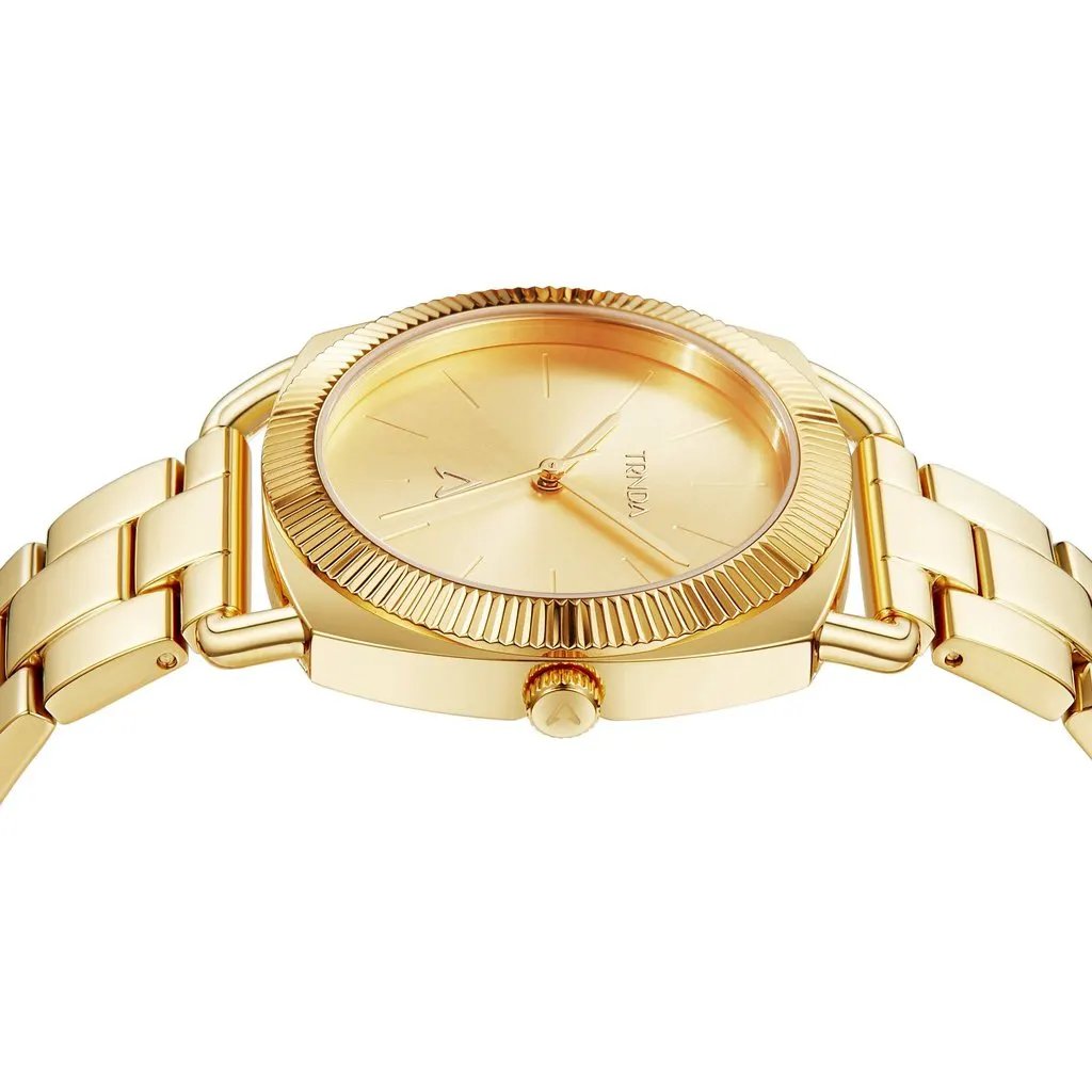 Trnda Women's Gold Stainless Steel Watch, Round Case | Trn-35.8g by TRNDA