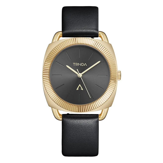 Trnda Women's Gold Stainless Steel Watch, Black Dial | Trn-Ss35g by TRNDA