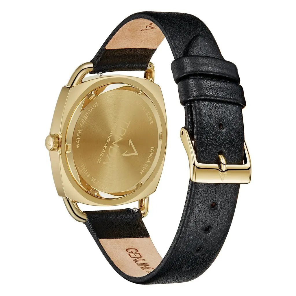 Trnda Women's Gold Stainless Steel Watch, Black Dial | Trn-Ss35g by TRNDA