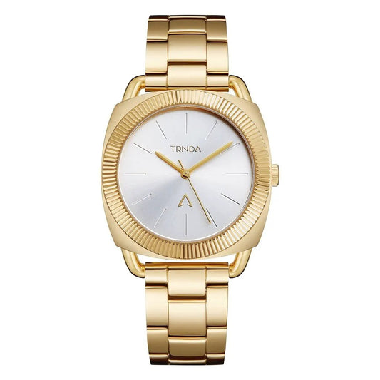 Trnda Women's Gold Stainless Steel Watch, Silver Dial | Trn-1234 by TRNDA