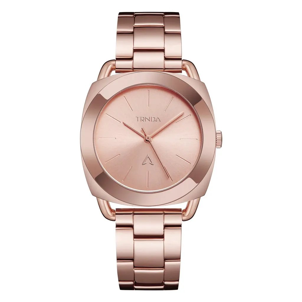 Trnda Women's Rose Gold Stainless Steel Watch, Round Dial | Trnda-001 by TRNDA