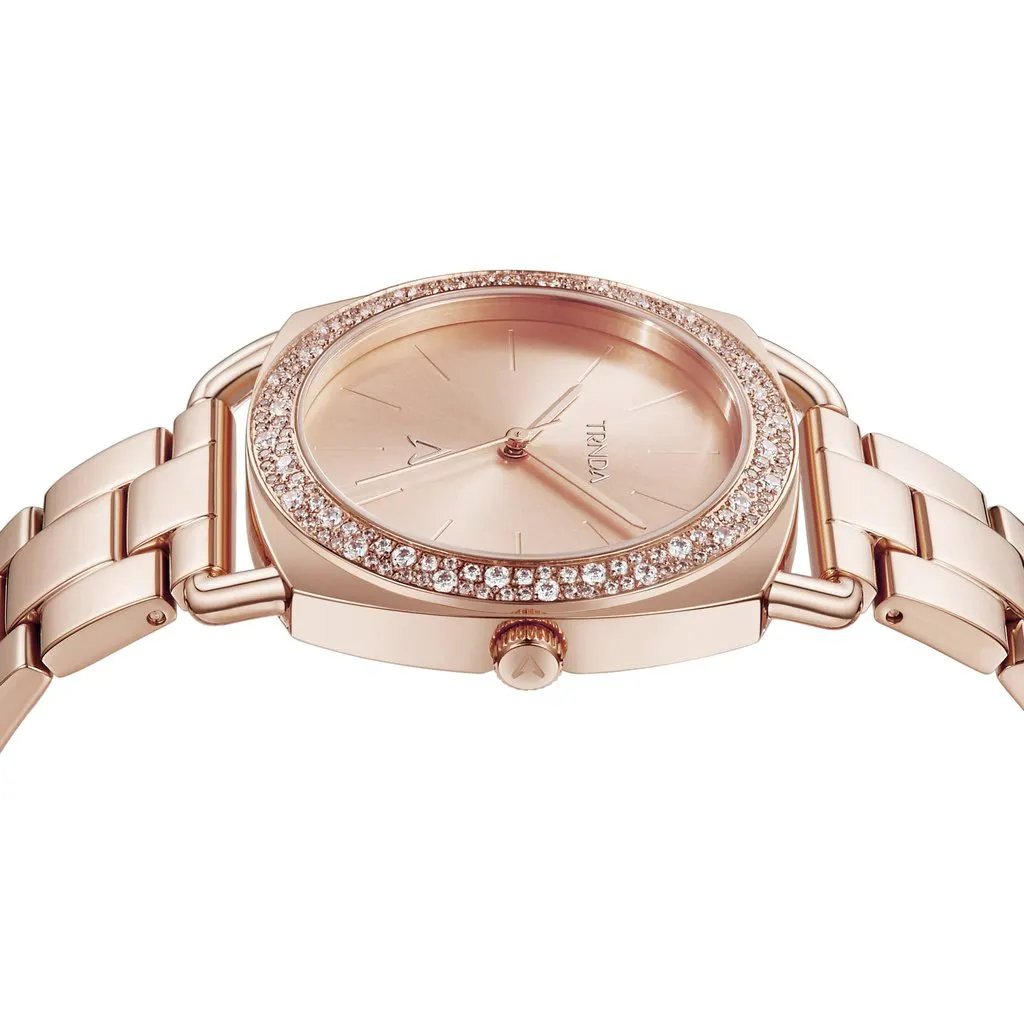 Trnda Women's Rose Gold Stainless Steel Watch, Round Dial | Trn-001 by TRNDA
