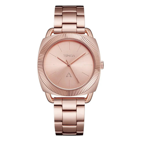 Trnda Women's Rose Gold Stainless Steel Watch, Round Dial | Trnda-001 by TRNDA