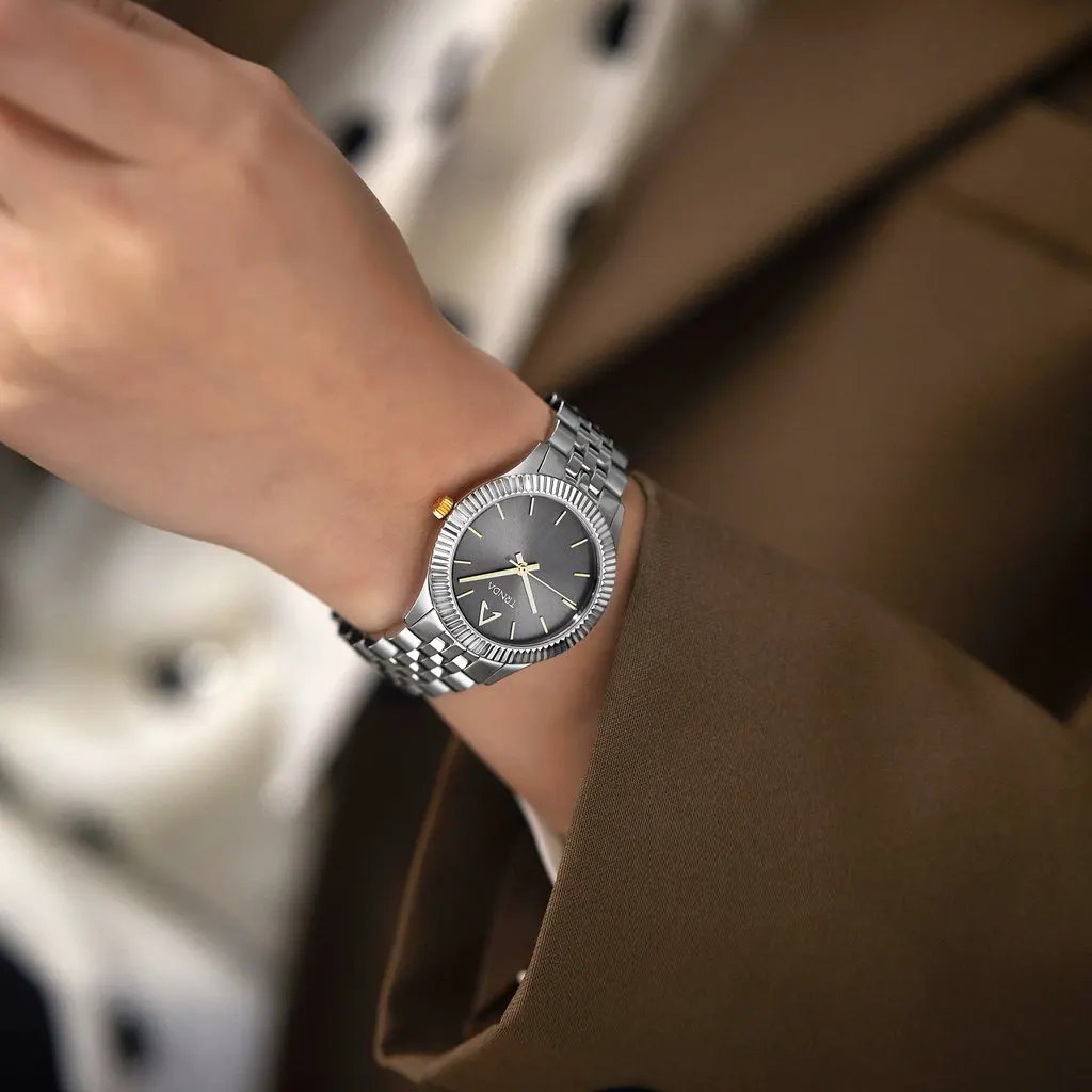 Trnda Women's Stainless Steel Watch, Gray Dial | Trnda-Ss32 by TRNDA