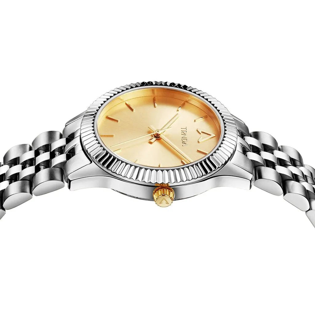 Trnda Women's Stainless Steel Watch, Gold Dial | Tr32mm by TRNDA
