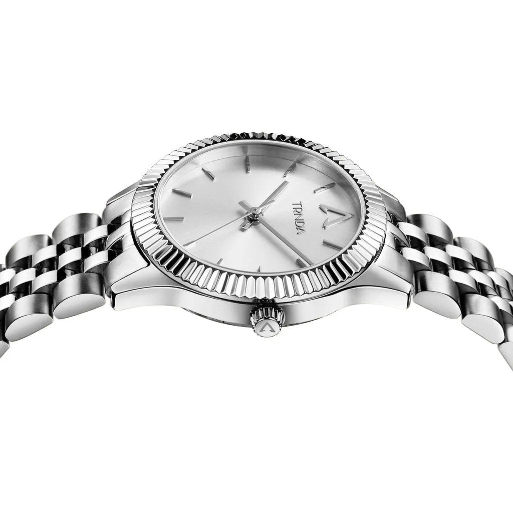 Trnda Women's Stainless Steel Watch, Silver Dial | Tr32mmss by TRNDA