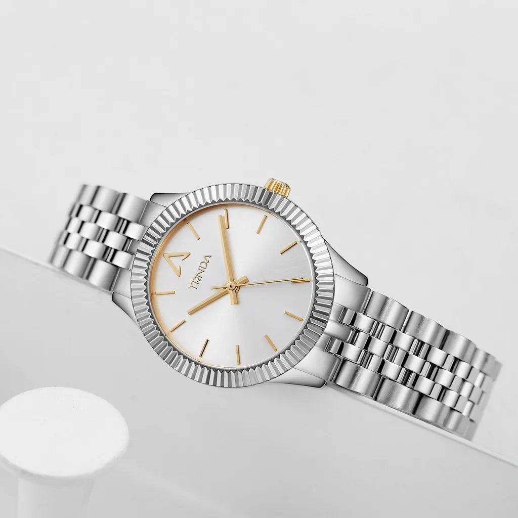 Trnda Women's Stainless Steel Watch, Silver Dial | Trnda-S32mm by TRNDA