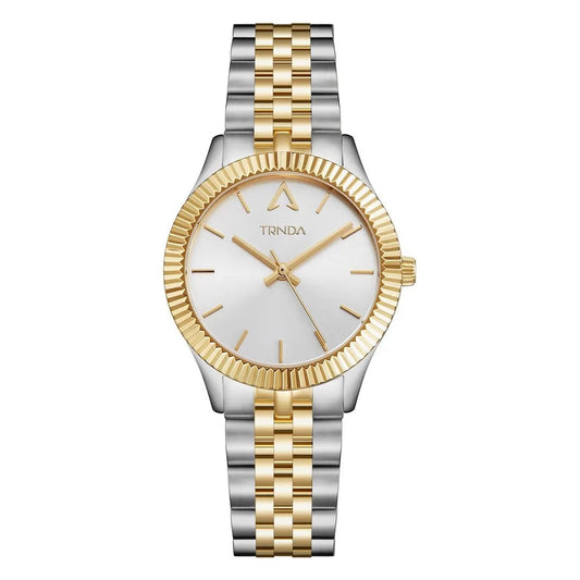 Trnda Women's Stainless Steel Watch, Silver & Gold Dial | Trn32mm by TRNDA
