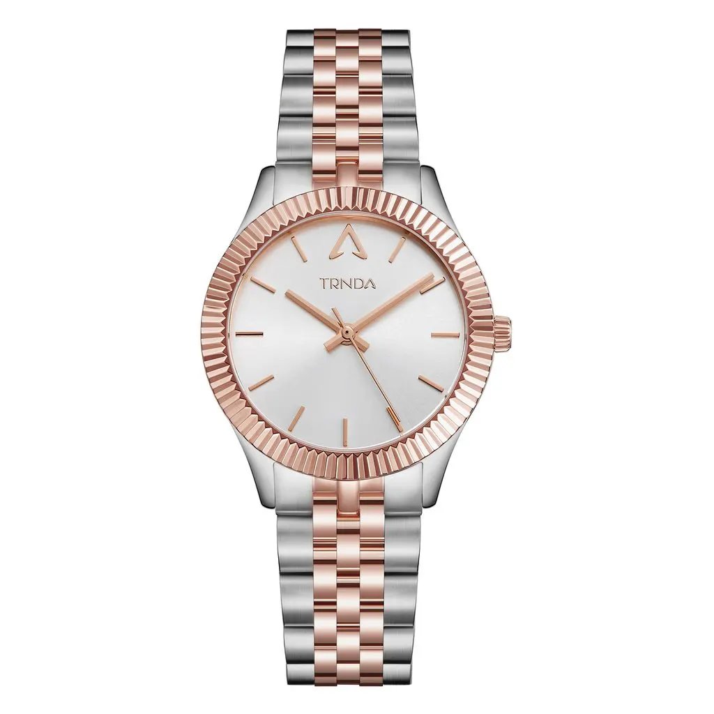 Trnda Women's Stainless Steel Watch, Silver & Rose Gold | Trnda32mm by TRNDA