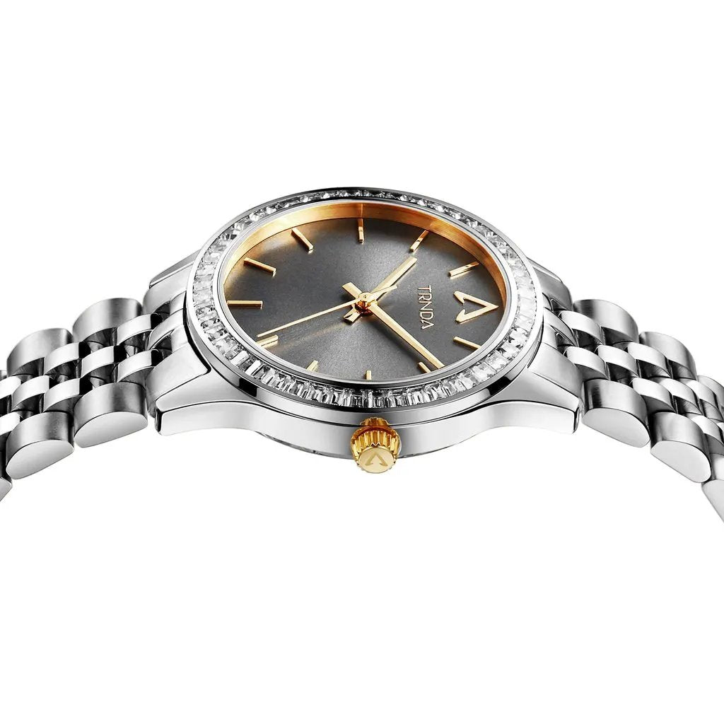 Trnda Women's Silver Stainless Steel Watch, Gray Dial | Trnda32mm by TRNDA