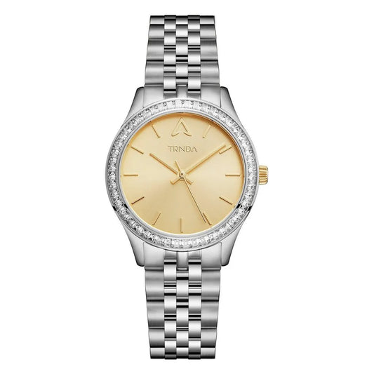 Trnda Women's Stainless Steel Watch, Gold Dial | Trnda032sil by TRNDA