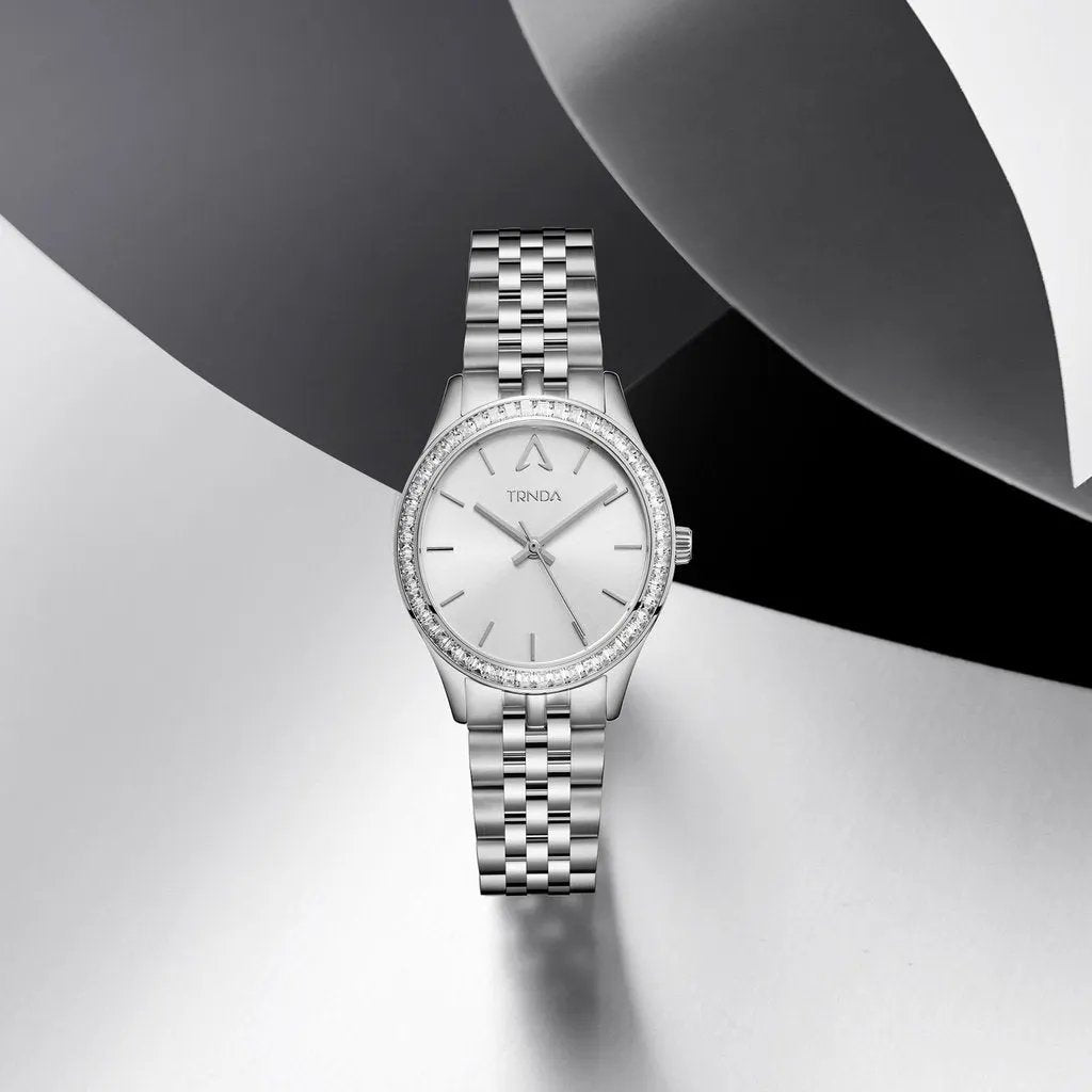 Trnda Women's Stainless Steel Watch, Silver Dial | Trnda32mm by TRNDA