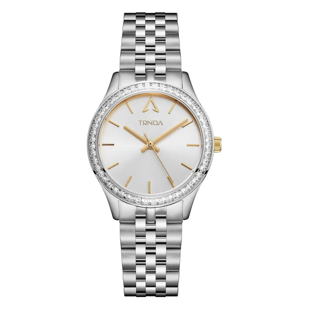 Trnda Women's Stainless Steel Silver Watch, Unique Dial | Trnda32mm by TRNDA