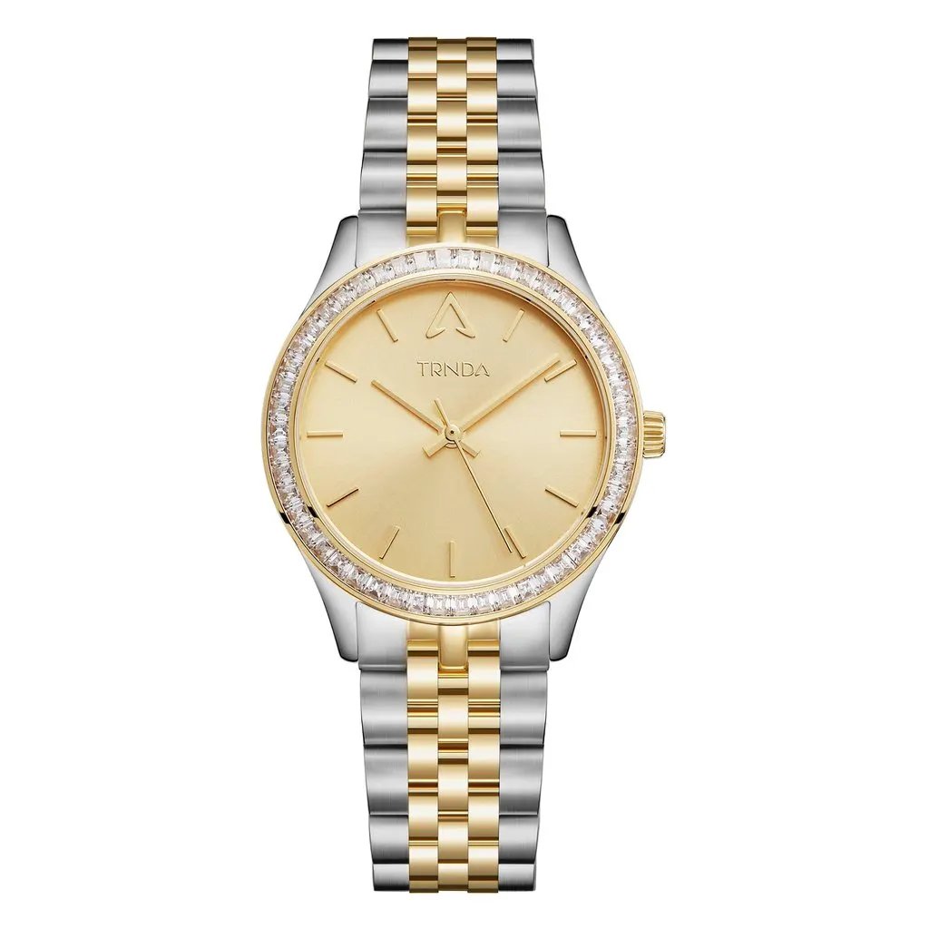 Trnda Women's Stainless Steel Watch, Gold Dial | Trnda-032ss by TRNDA