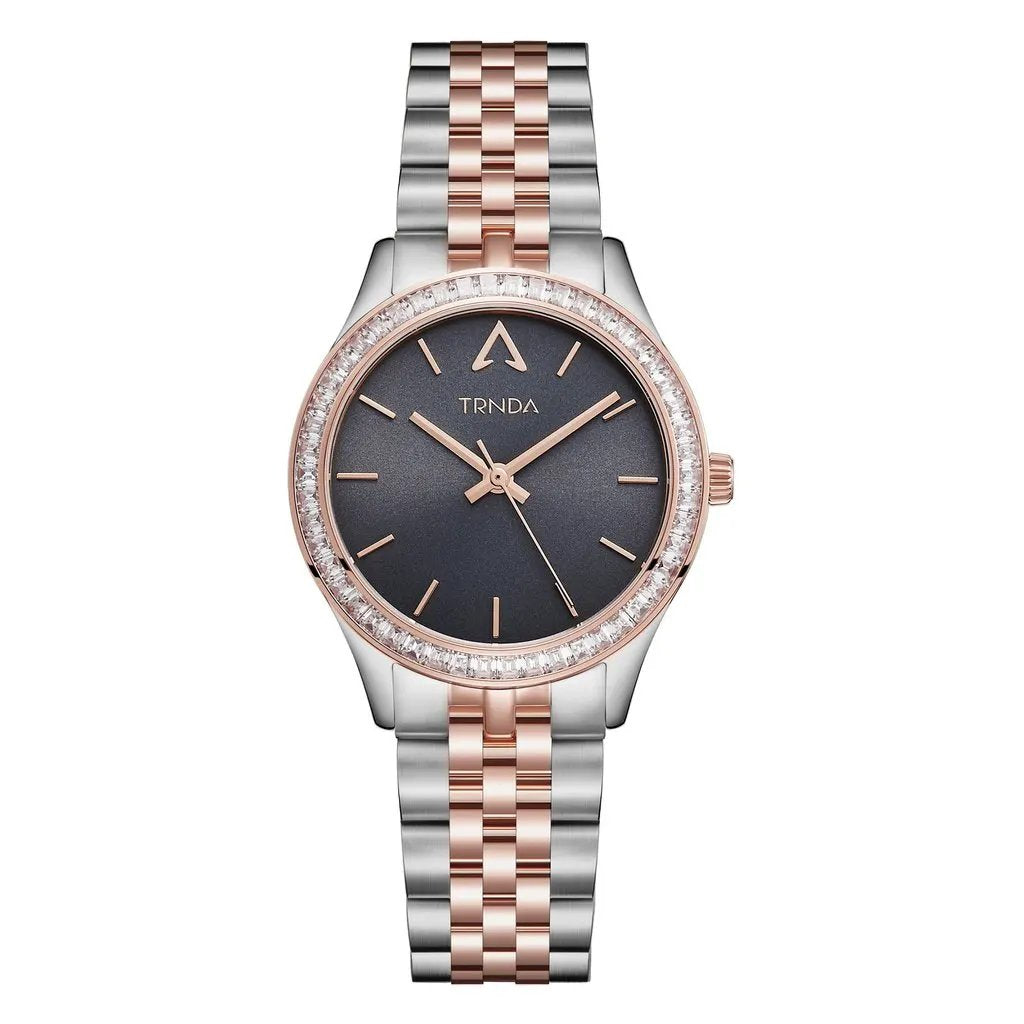 Trnda Women's Stainless Steel Watch, Gray Dial & Rose Gold | Tr32mm by TRNDA