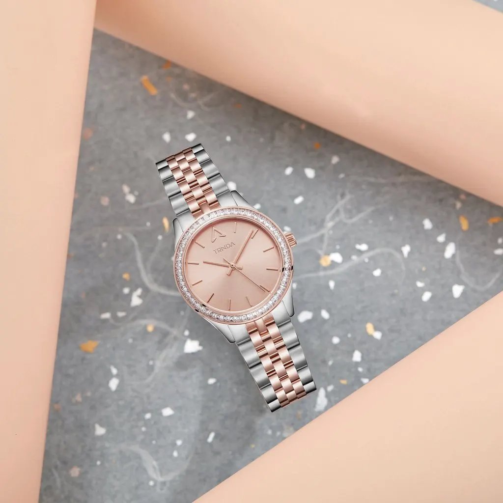 Trnda Women's Stainless Steel Watch, Rose Gold Dial | Tr32mm by TRNDA