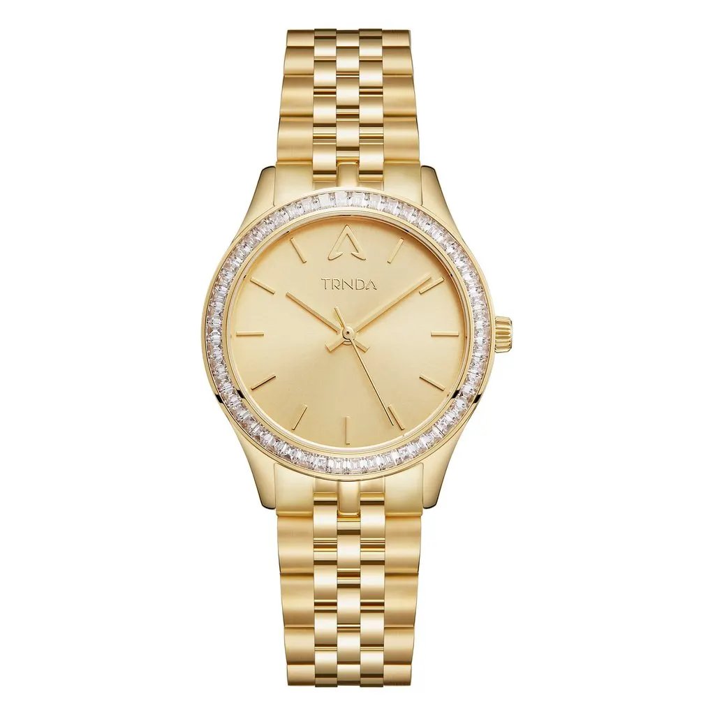 Trnda Women's Gold Stainless Steel Watch, Gold Dial | Trn-W32g by TRNDA