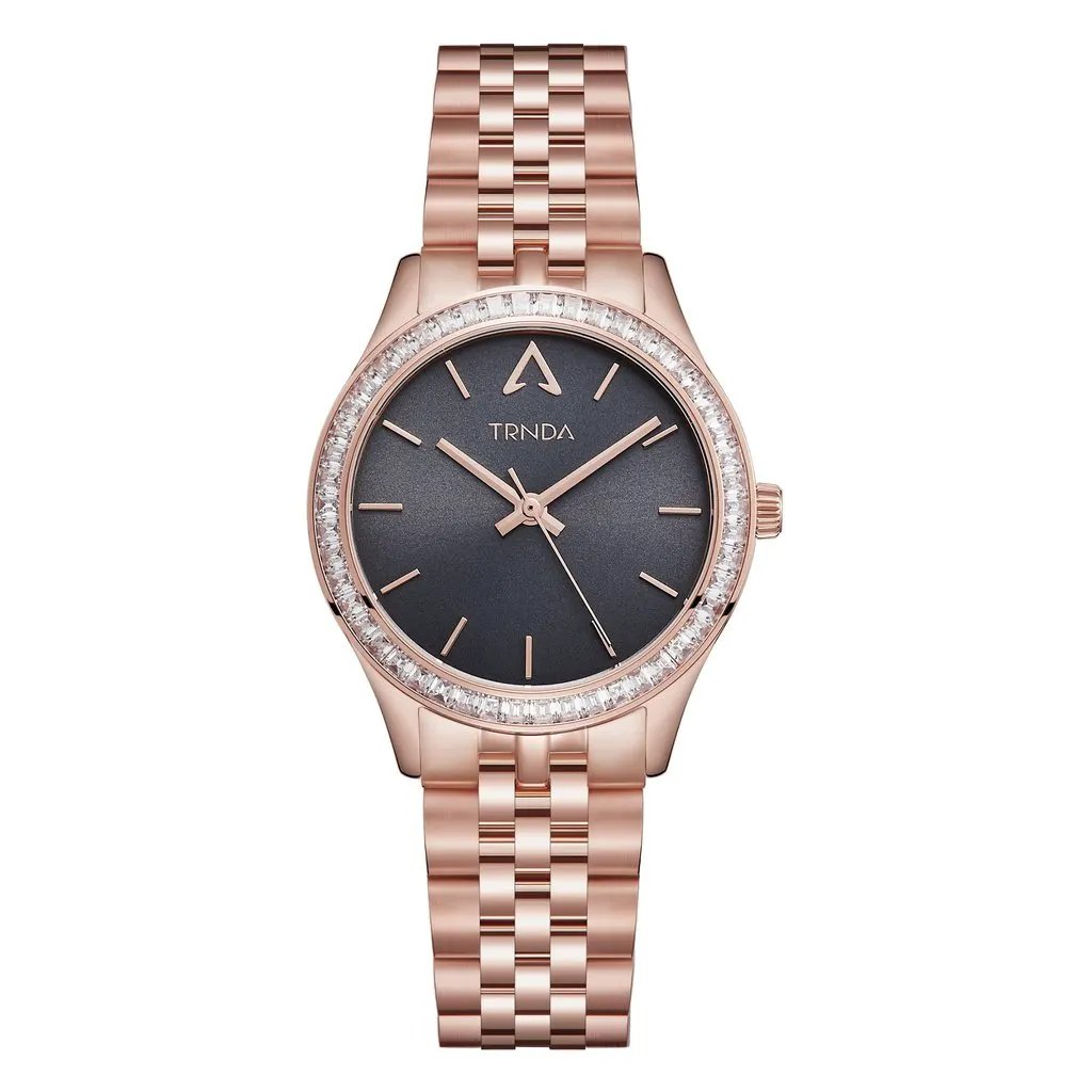 Trnda Women's Rose Gold Stainless Steel Watch, Gray Dial | Trnda-32rga by TRNDA