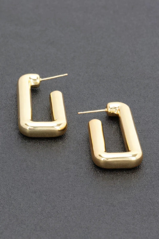 TRIBECA Square Chic Gold Dipped Hoop Earrings: NYFW BYMANYC ® New York. by BYMANYC ® New York