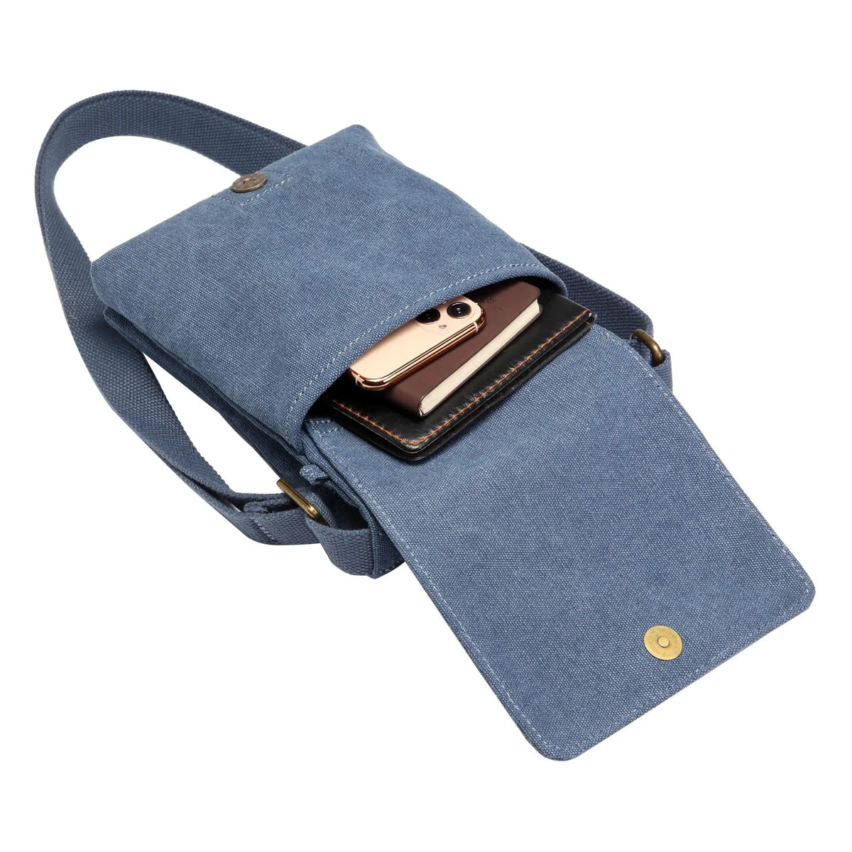 Mini Canvas Across Body Bag with Organiser | TRP0243 by Troop London