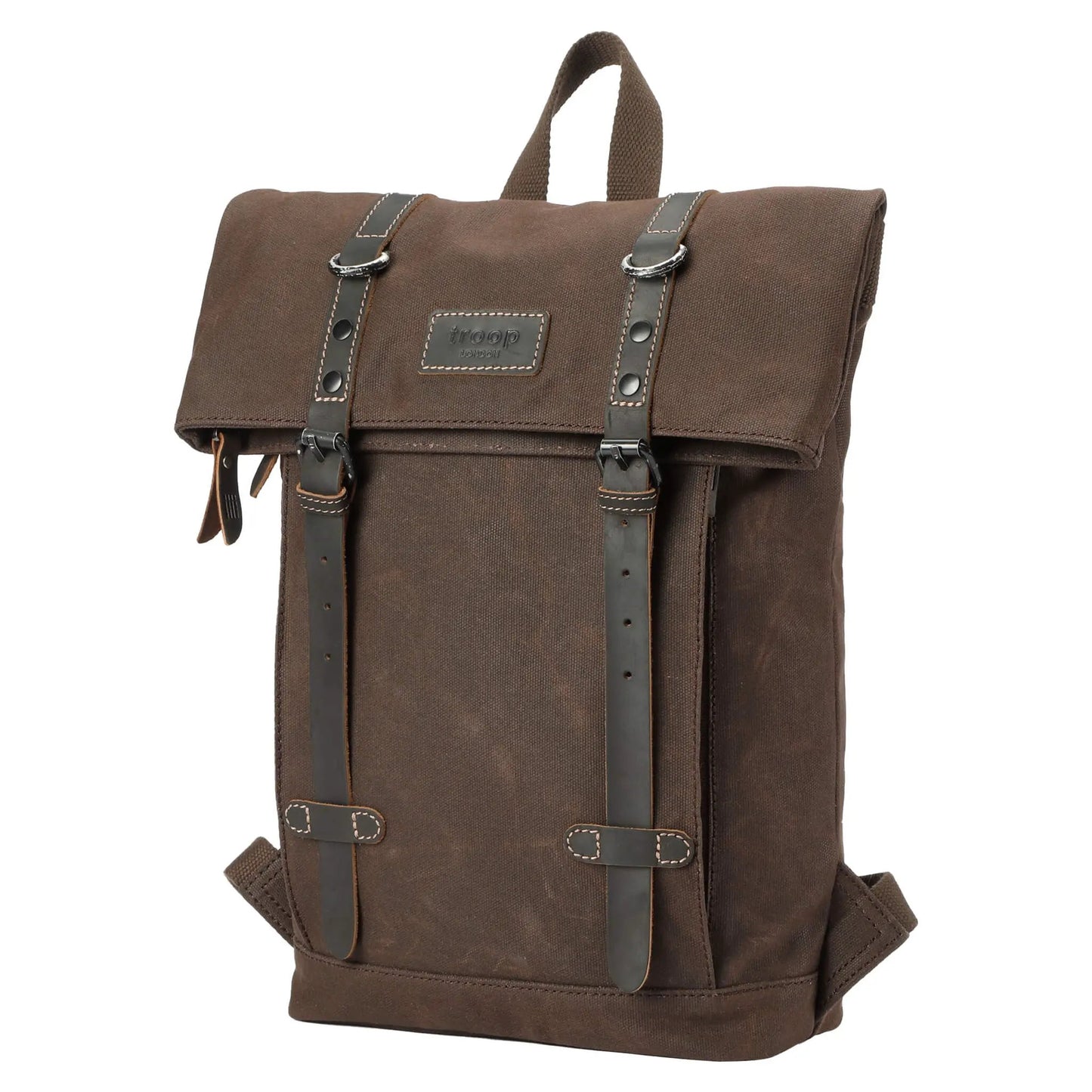 Heritage Small Waxed Canvas Backpack | TRP0425S by Troop London
