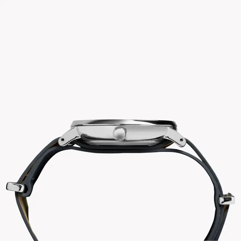 Timex Unisex Gray Leather Watch, White Dial | Tw2p91300 by TIMEX