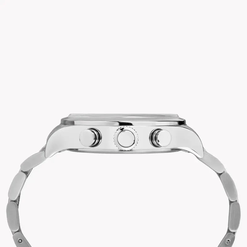 Timex Men's Silver Stainless Steel Watch, Black Dial | Tw2r24900 by TIMEX