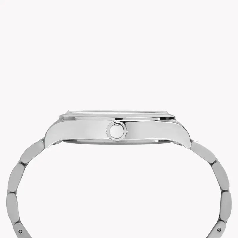 Timex Men's Silver Stainless Steel Watch, Black Dial | Tw2r25100 by TIMEX