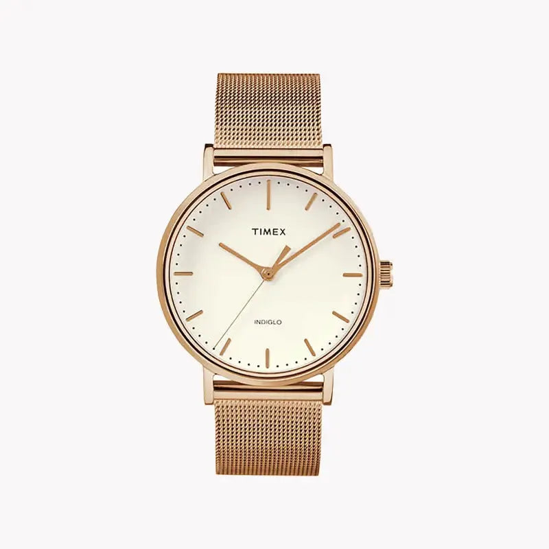 Timex Women's Rose Gold Watch, Off White Dial | Tw2r26400 by TIMEX