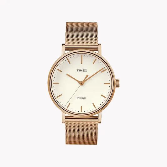 Timex Women's Rose Gold Watch, Off White Dial | Tw2r26400 by TIMEX