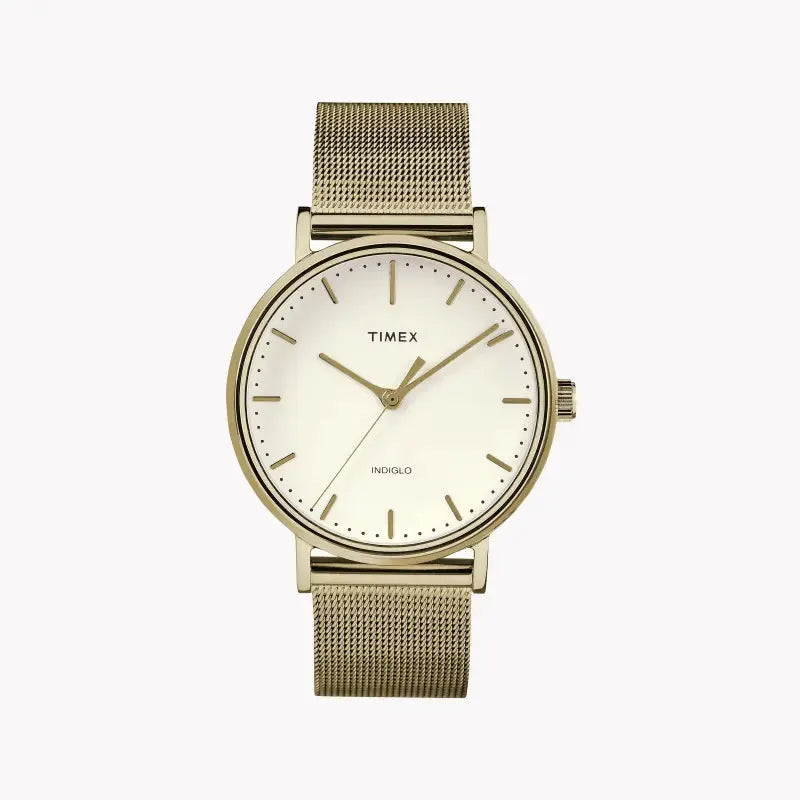 Timex Women's Gold Stainless Steel Watch, Off White Dial | Tw2r26500 by TIMEX