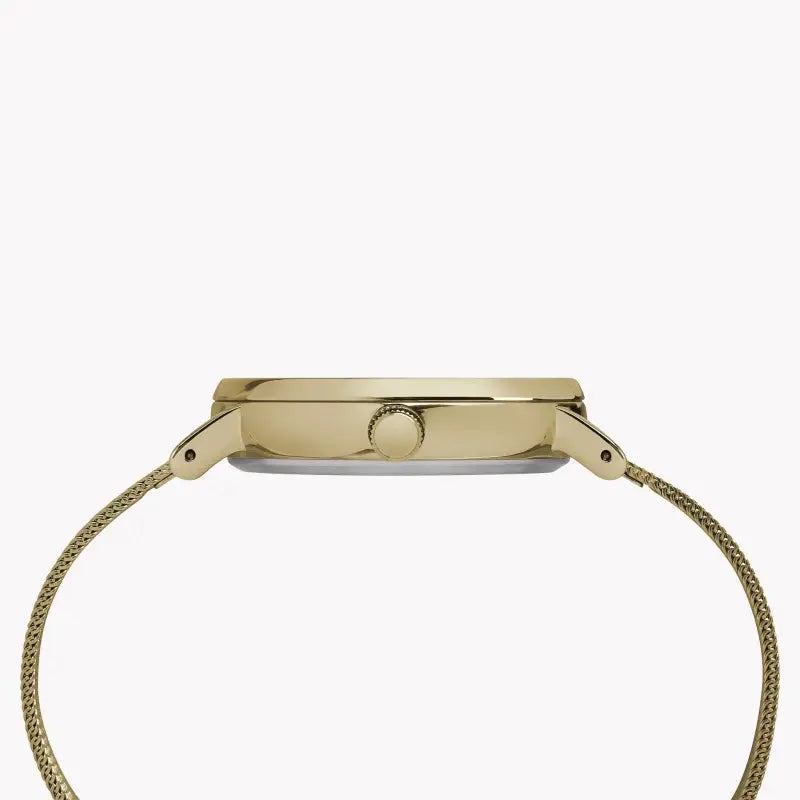 Timex Women's Gold Stainless Steel Watch, Off White Dial | Tw2r26500 by TIMEX