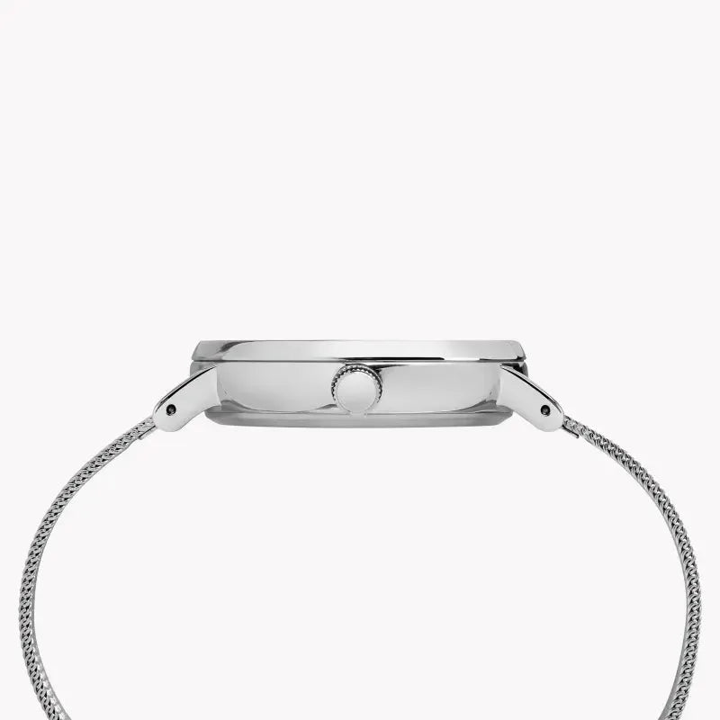 Timex Women's Silver Stainless Steel Watch, White Dial | Tw2r26600 by TIMEX