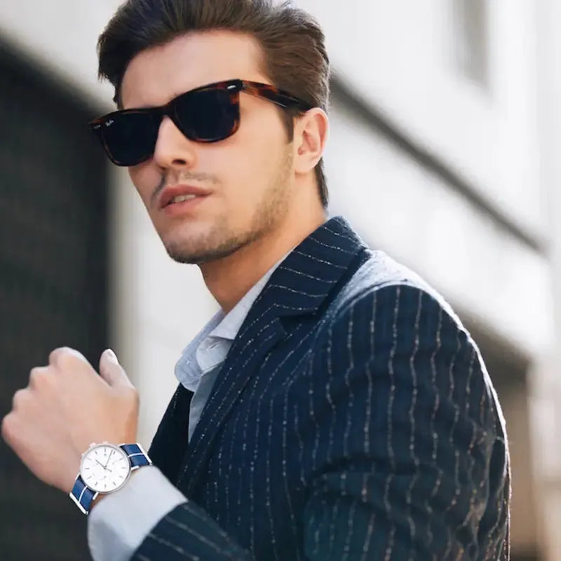 Timex Unisex Blue Fabric Watch, White Dial | Tw2r27000 by TIMEX
