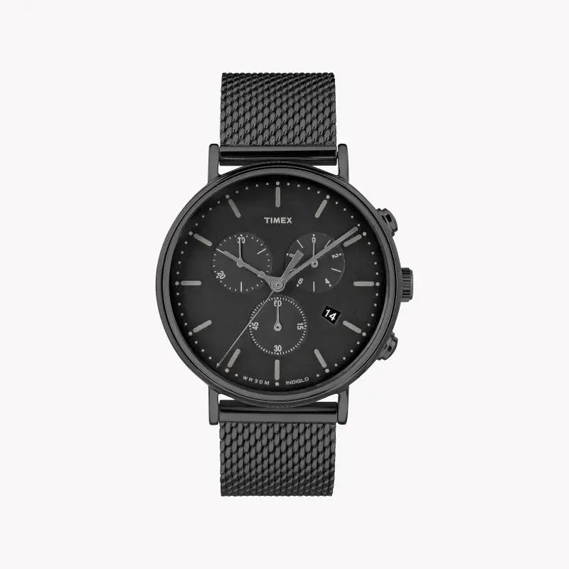 Timex Men's Black Stainless Steel Watch, Black Dial | Tw2r27300 by TIMEX