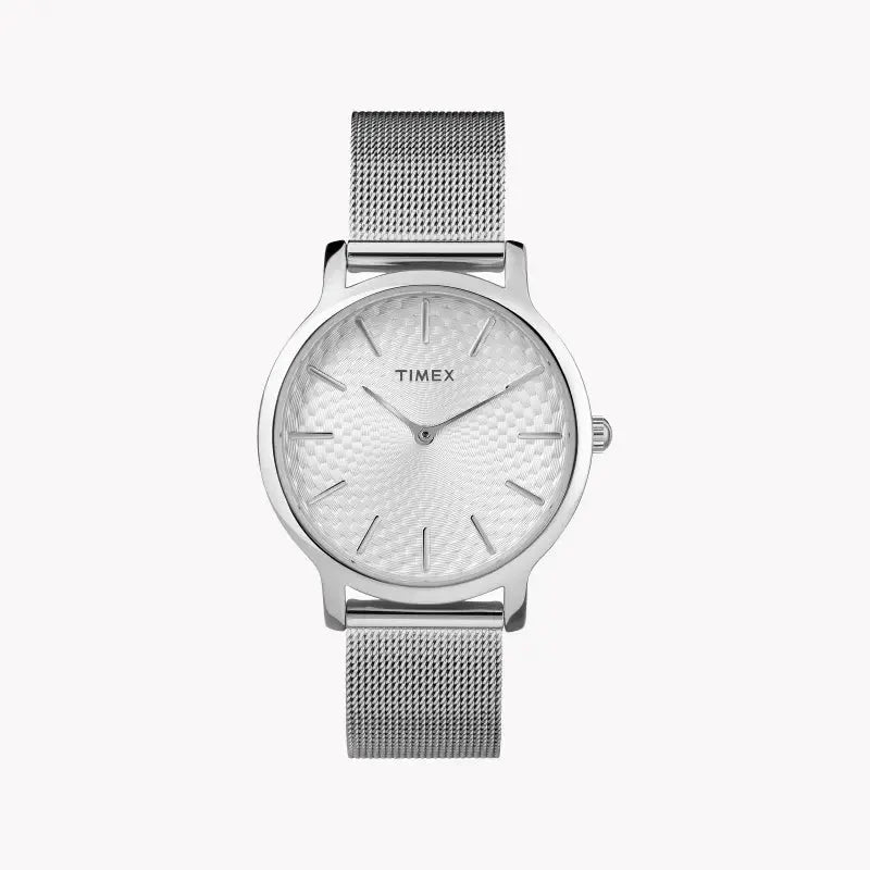Timex Women's Silver Stainless Steel Watch, Silver Dial | Tw2r36200 by TIMEX