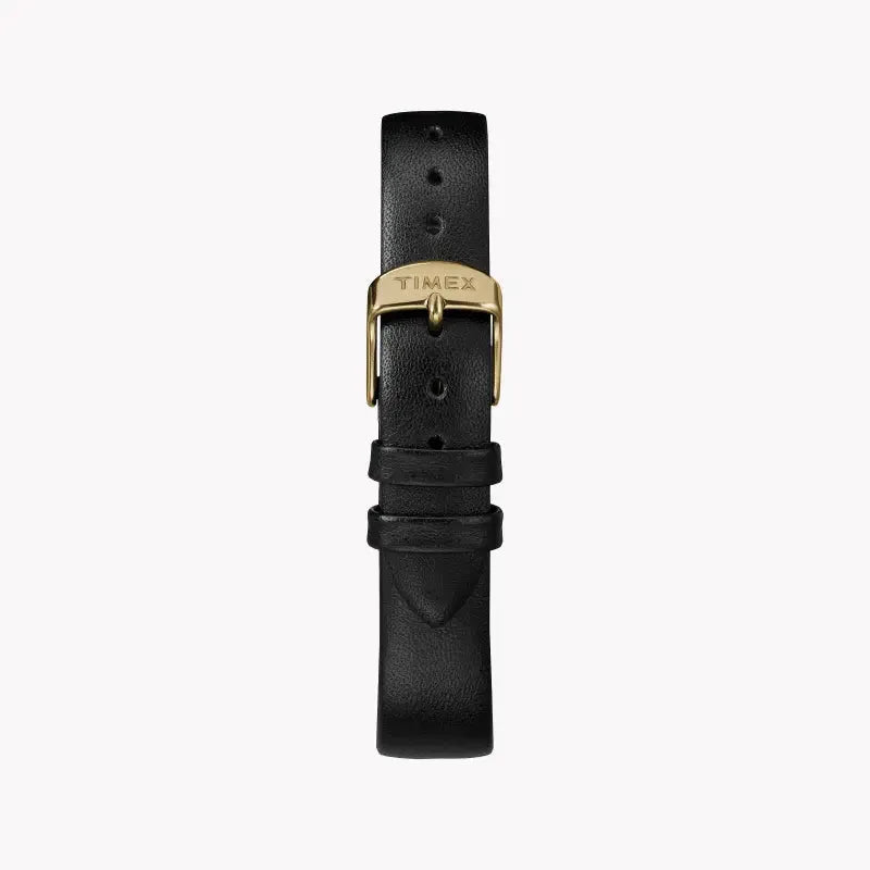 Timex Women's Black Leather Watch, Gold Case | Tw2r36400 by TIMEX
