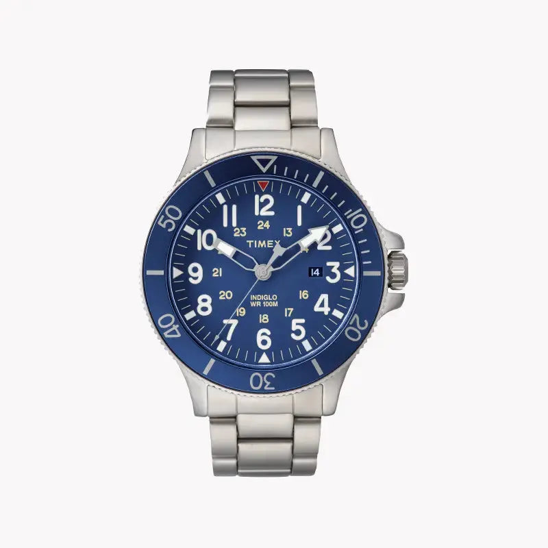 Timex Men's Silver Stainless Steel Watch, Blue Dial | Tw2r46000 by TIMEX
