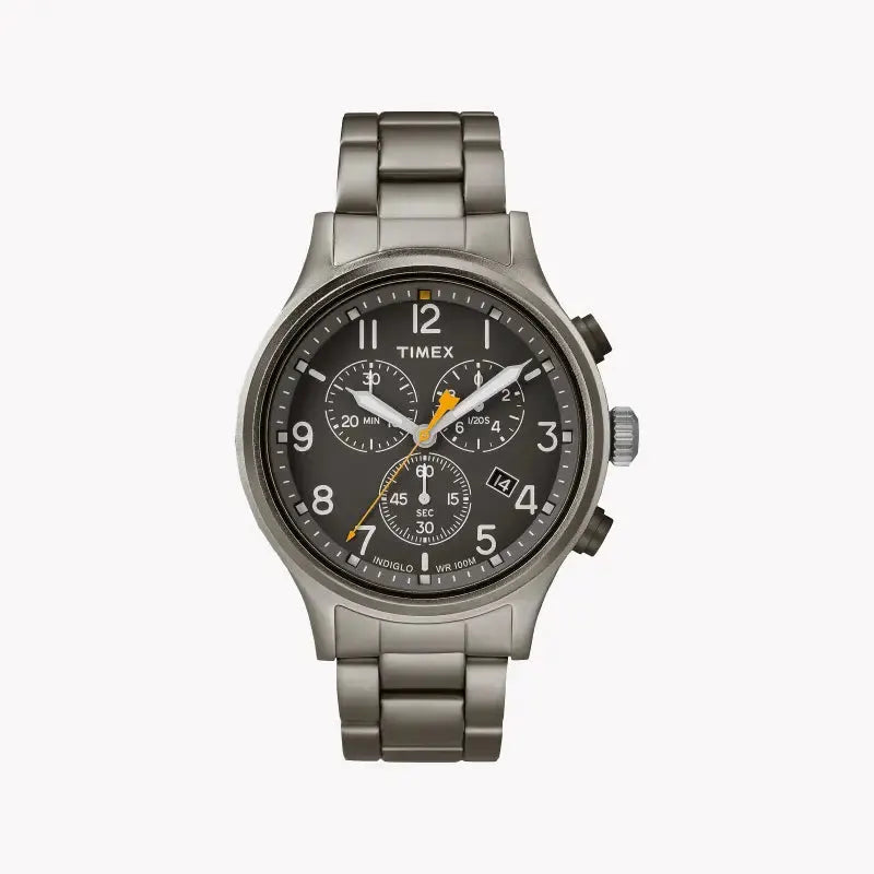Timex Men's Gray Stainless Steel Watch, Black Dial | Tw2r47700 by TIMEX