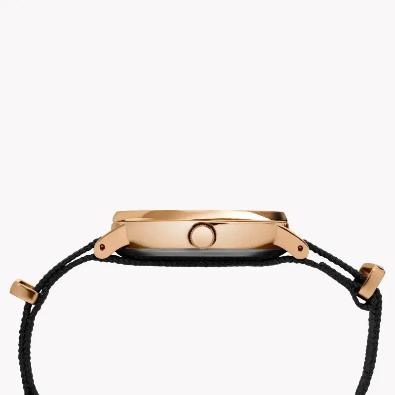 Timex Women's Black Fabric Watch, Brass Gold Case | Tw2r49200 by TIMEX