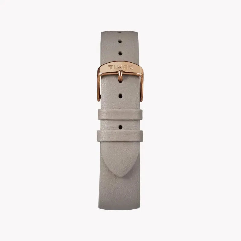Timex Women's Gray Leather Watch, Rose Gold Dial | Tw2r49500 by TIMEX
