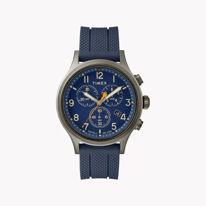 Timex Men's Blue Silicone Watch, Brass Case | Tw2r60300 by TIMEX