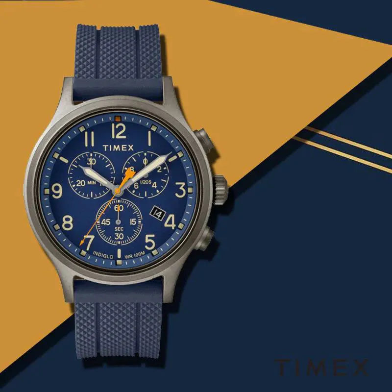 Timex Men's Blue Silicone Watch, Brass Case | Tw2r60300 by TIMEX