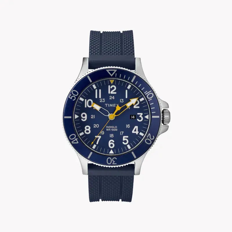 Timex Men's Blue Silicone Watch, Brass Case | Tw2r60700 by TIMEX