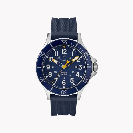 Timex Men's Blue Silicone Watch, Brass Case | Tw2r60700 by TIMEX