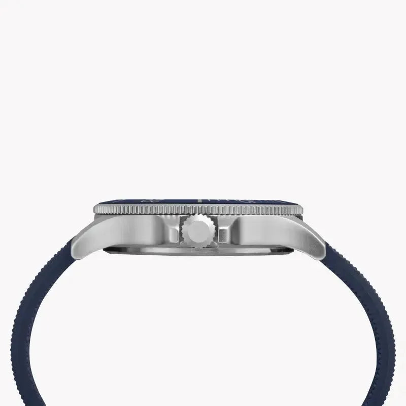 Timex Men's Blue Silicone Watch, Brass Case | Tw2r60700 by TIMEX