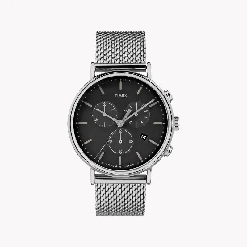 Timex Unisex Brass Silver Watch, Black Dial | Tw2r61900 by TIMEX